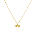 Dainty Bow Pendant Necklace-soristyle